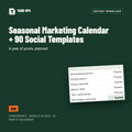 Seasonal Marketing Calendar + 90 Social Templates cover